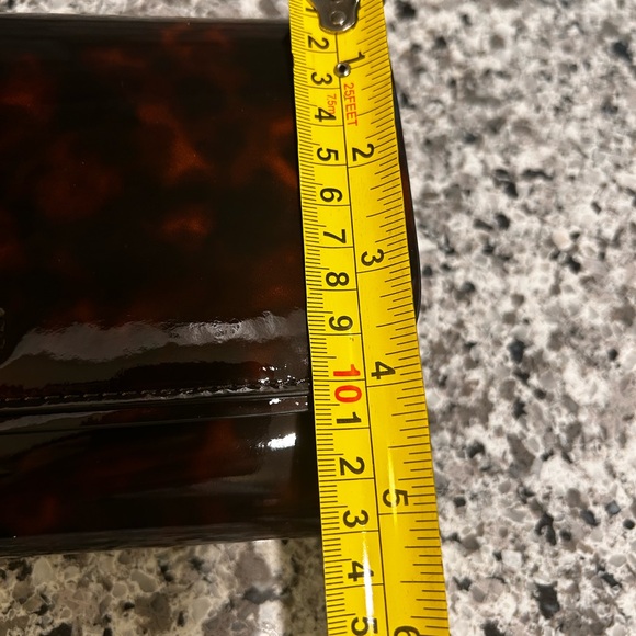 Tory Burch Tortoise Patent Chain Wallet - Picture 10 of 15